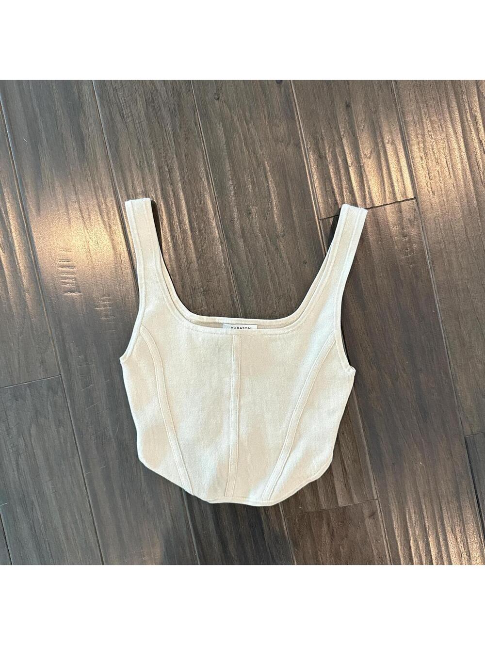 Aritzia Women's Cream and White Vests-tanks-cami